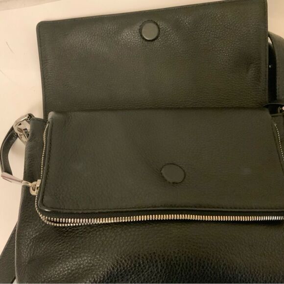 Michael Kors Ezra Medium Messenger Bag Black multiple pockets organizer rare - Picture 7 of 15